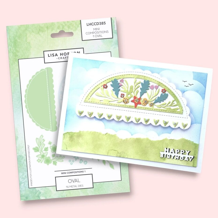 Lisa Horton Crafts Composition Dies -  Mini Compositions Die Set 1 Oval
