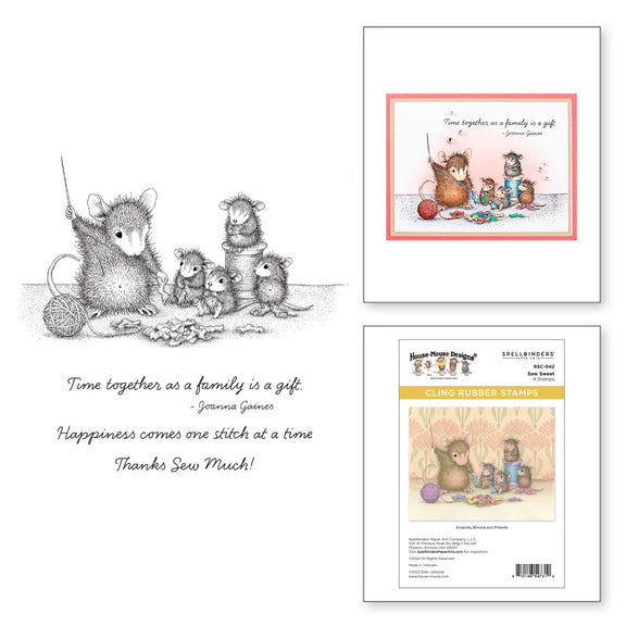 Stampendous - Sew Sweet Cling Rubber Stamp from the House-Mouse Sweet Moments Collection Stampendous - Sew Sweet Cling Rubber Stamp from the House-Mouse Sweet Moments Collection