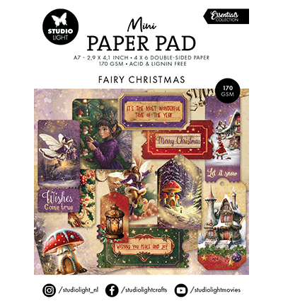 StudioLight-   Mini Paper Pad Fairy Christmas Essentials nr.324