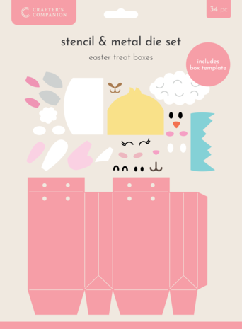 Easter Treat Boxes Metal Die Template