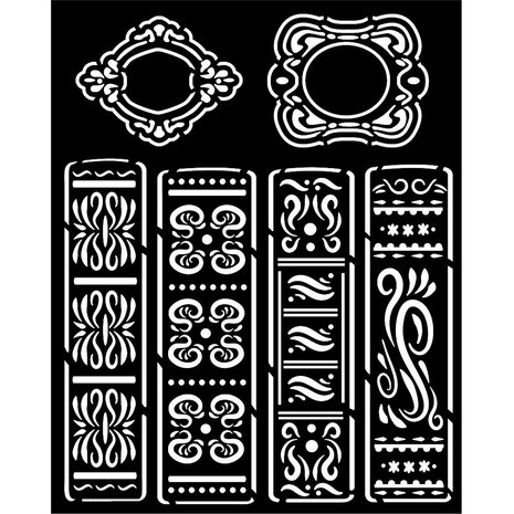 Stamperia -  Vintage Library Thick Stencil 20x25cm Books