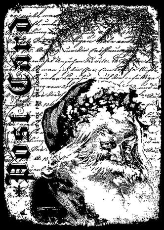 Stampers Anonymous - Santa Letter Tim Holtz Components Cling Mount Collage Stamp