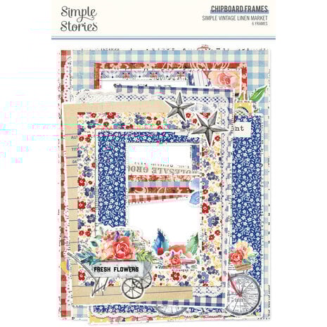 Simple Stories - Simple Vintage Linen Market Chipboard Frames Simple Stories - Simple Vintage Linen Market Chipboard Frames
