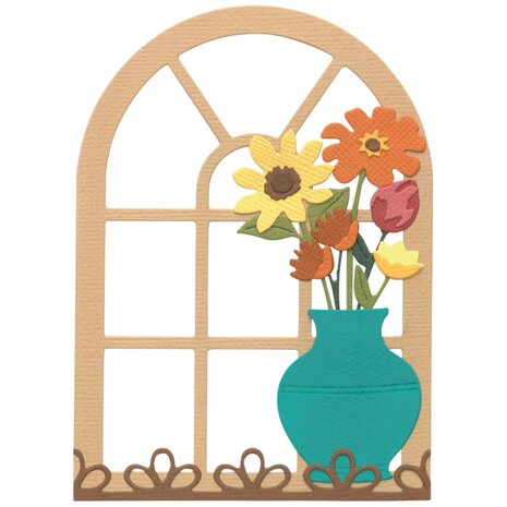 Sizzix - Thinlits Die by Eileen Hull Windowsill Flowers and Vase (13pcs)
