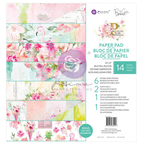 Prima Marketing - Postcards from Paradise 12x12 Inch Paper Pad