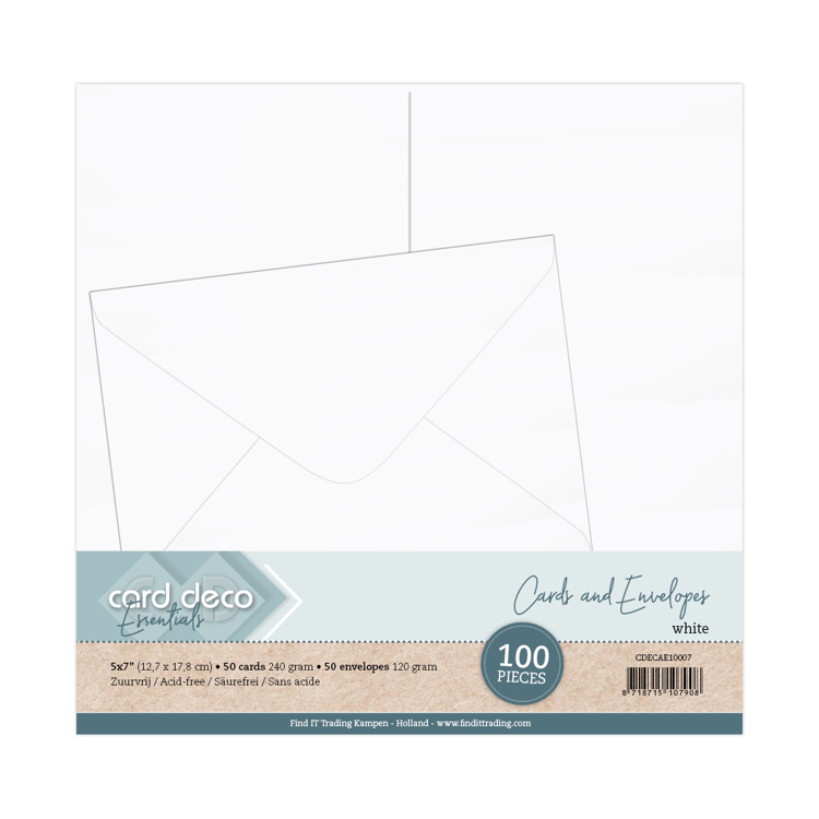 6 x 7 Cards and Envelopes 100PK White