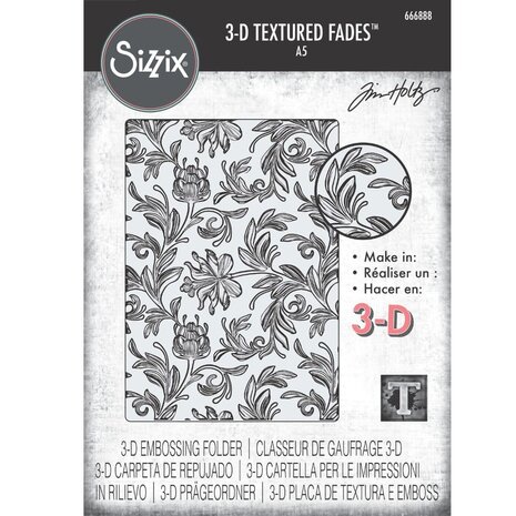 Sizzix • 3D Texture Fades by Tim Holtz A5 Botanical Large