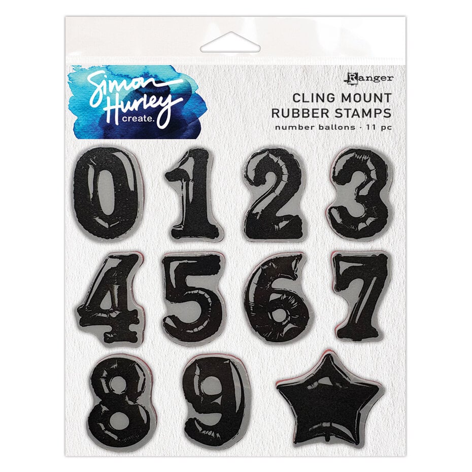 Simon Hurley create - Cling Mount Stamp Number Balloons