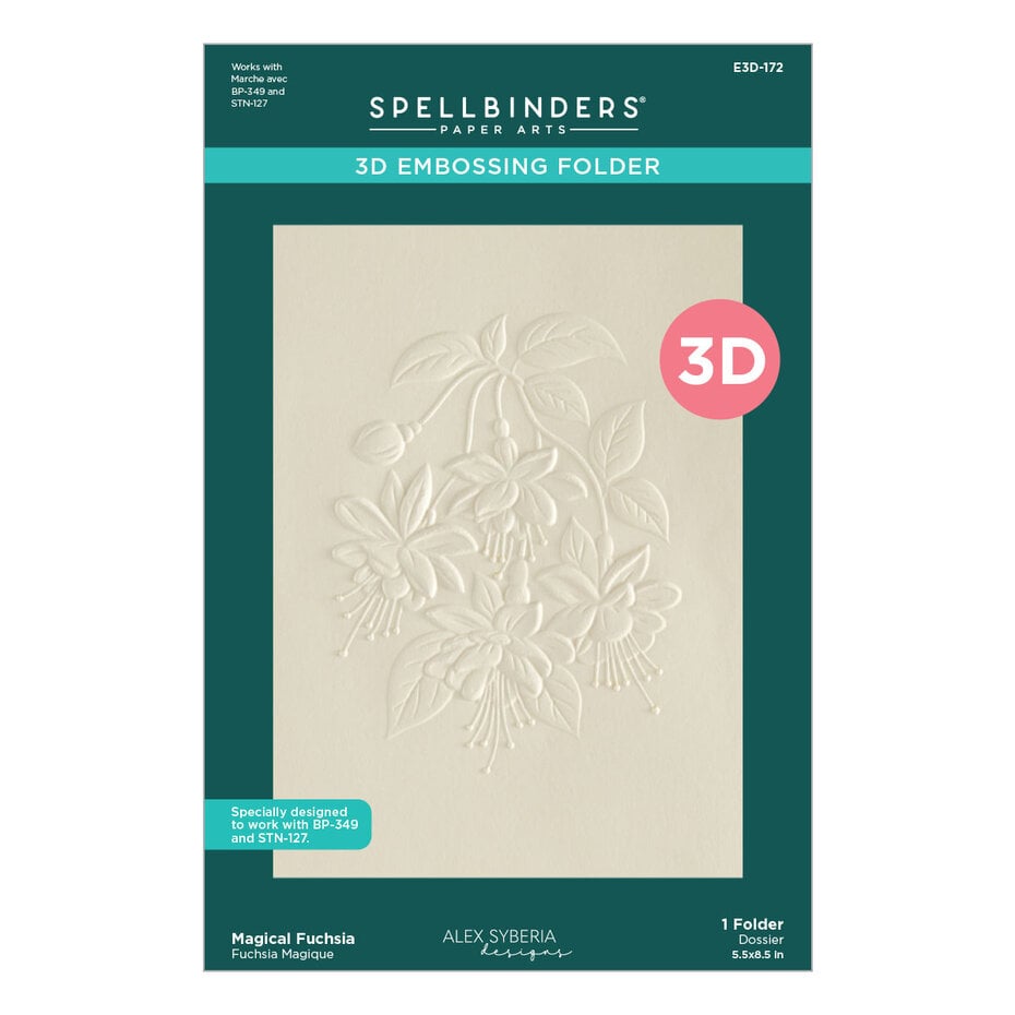 Spellbinders - Magical Fuchsia 3D Embossing Folder by Alex Syberia