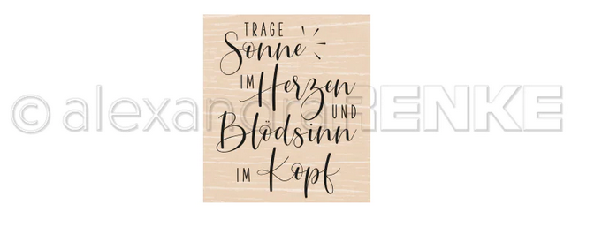 Alexandra Renke - Holzstempel 'Sonne im Herzen' Alexandra Renke - Holzstempel 'Sonne im Herzen'