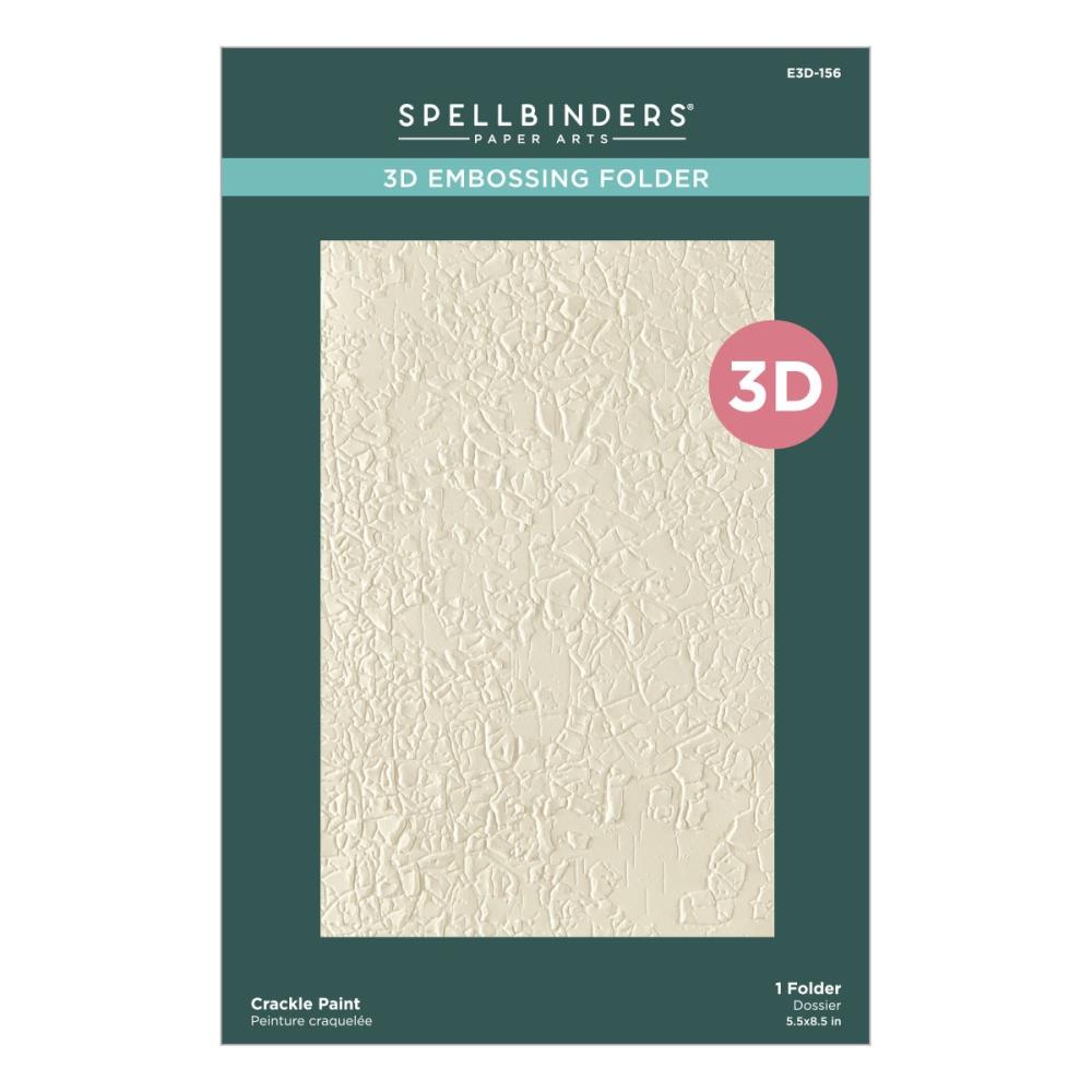 Spellbinders - 3D Embossing Folder - Beautifully Imperfect, Crackle Paint 