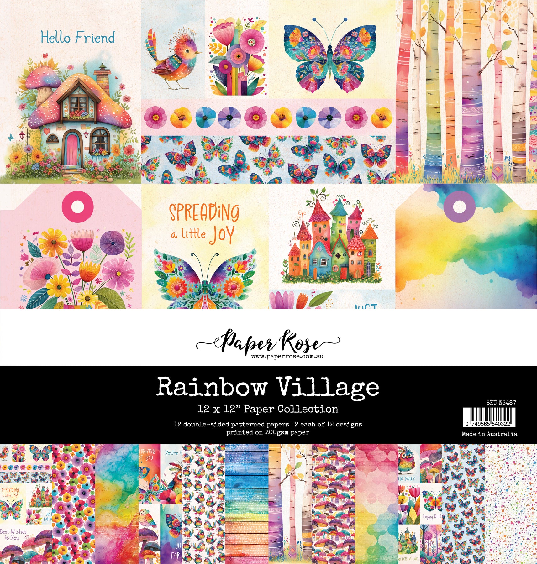 Paper Rose - Rainbow Village 12x12 Paper Collection