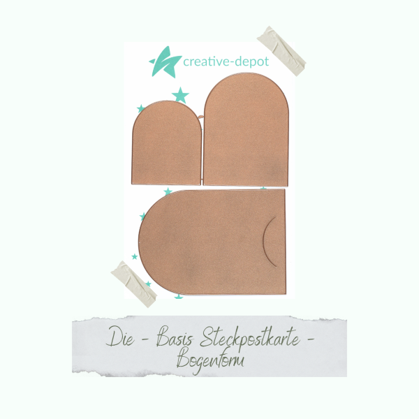 Creative Depot -  Die - Basic - Basis - Steckpostkarte - Bogenform  Creative Depot -  Die - Basic - Basis - Steckpostkarte - Bogenform