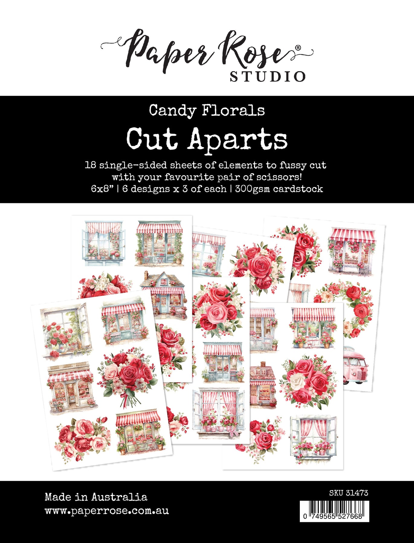 Paper Rose - Candy Florals Cut Aparts Paper Pack Paper Rose - Candy Florals Cut Aparts Paper Pack