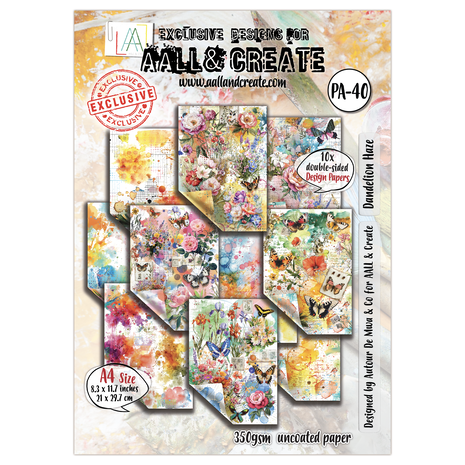 AALL & Create - Garden Daydreams A4 Design Paper Dandelion Haze AALL & Create - Garden Daydreams A4 Design Paper Dandelion Haze