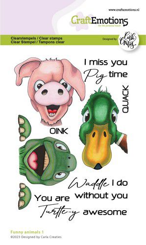 CraftEmotions clearstamps A6 - Funny animals 1 (EN)