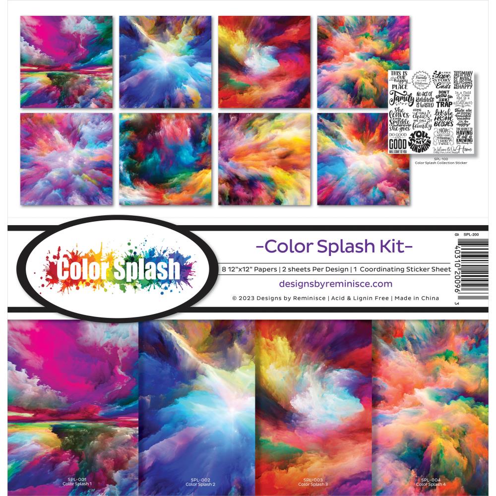 Reminisce Collection Kit 12"X12" - Color Splash