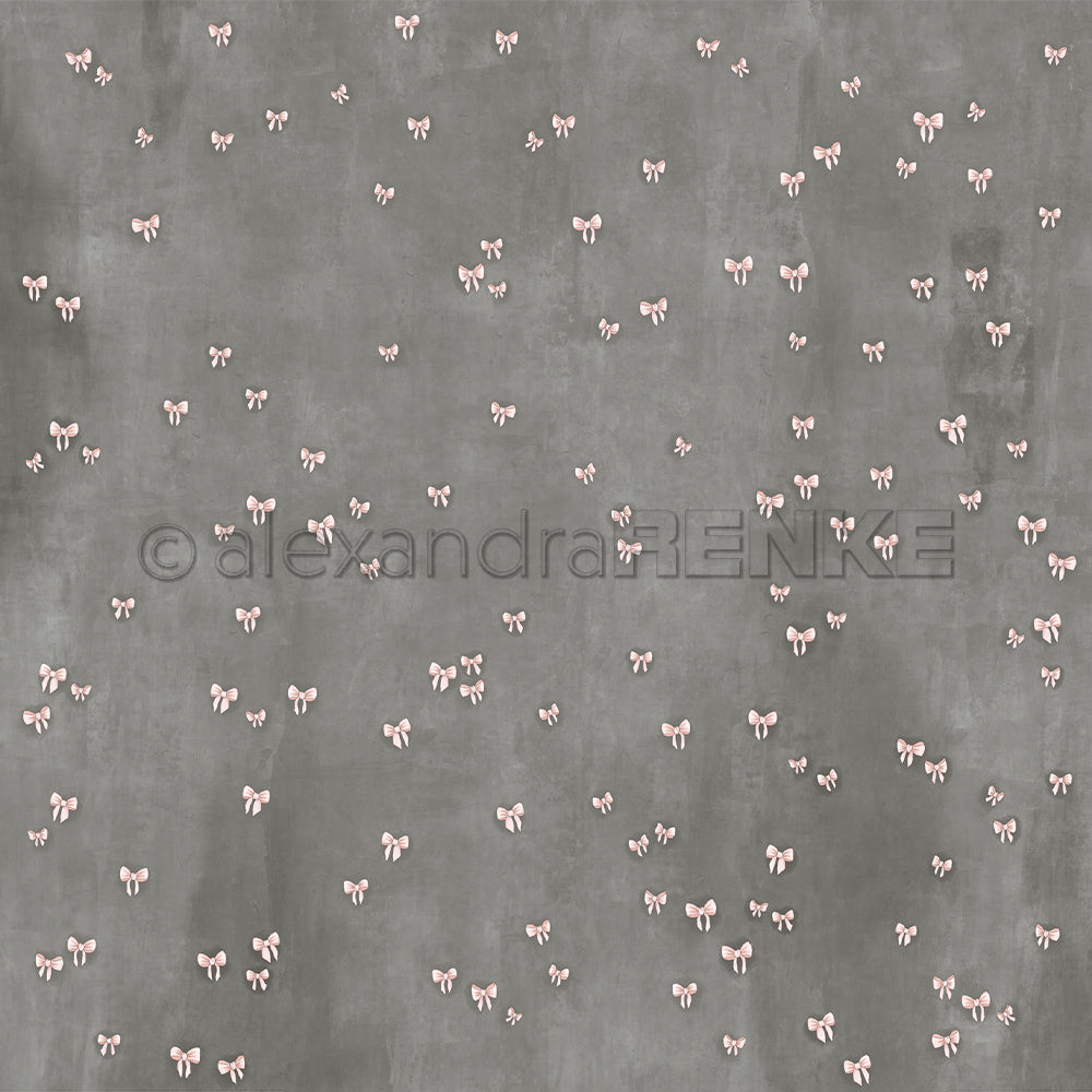 Alexandra Renke - Designpapier 'Zauberhaftes Schleifengewusel Diamantgrau' 200g/m²