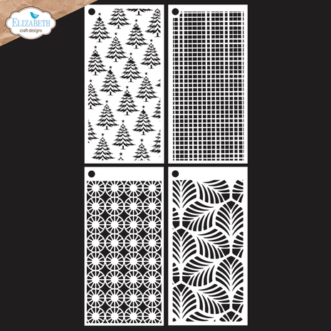 Elizabeth Craft Designs  - Golden Season Stencil Journal Stencils 9