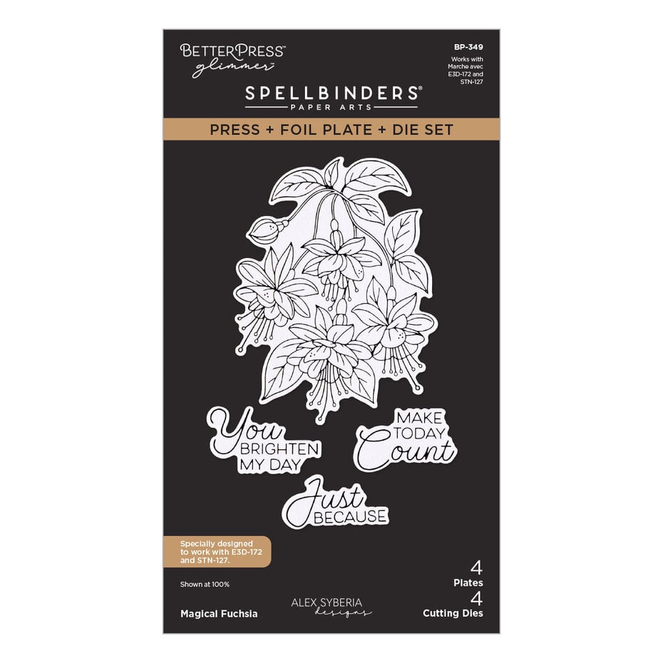Spellbinders - Magical Fuchsia Press + Foil Plate & Die Set by Alex Syberia