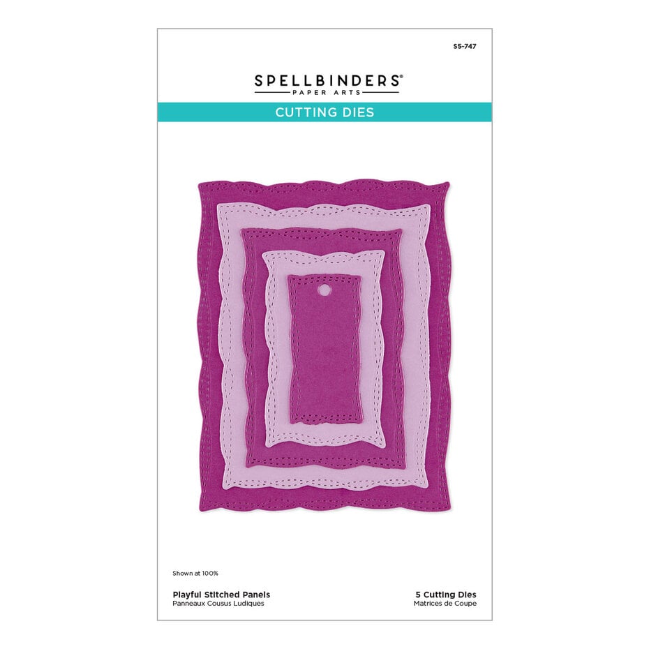 Spellbinders - Poppy Song Etched Dies Playful Stitched Panels