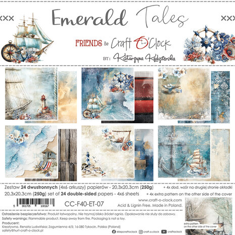 Craft O'Clock - Emerald Tales 8x8 Inch Paper Set