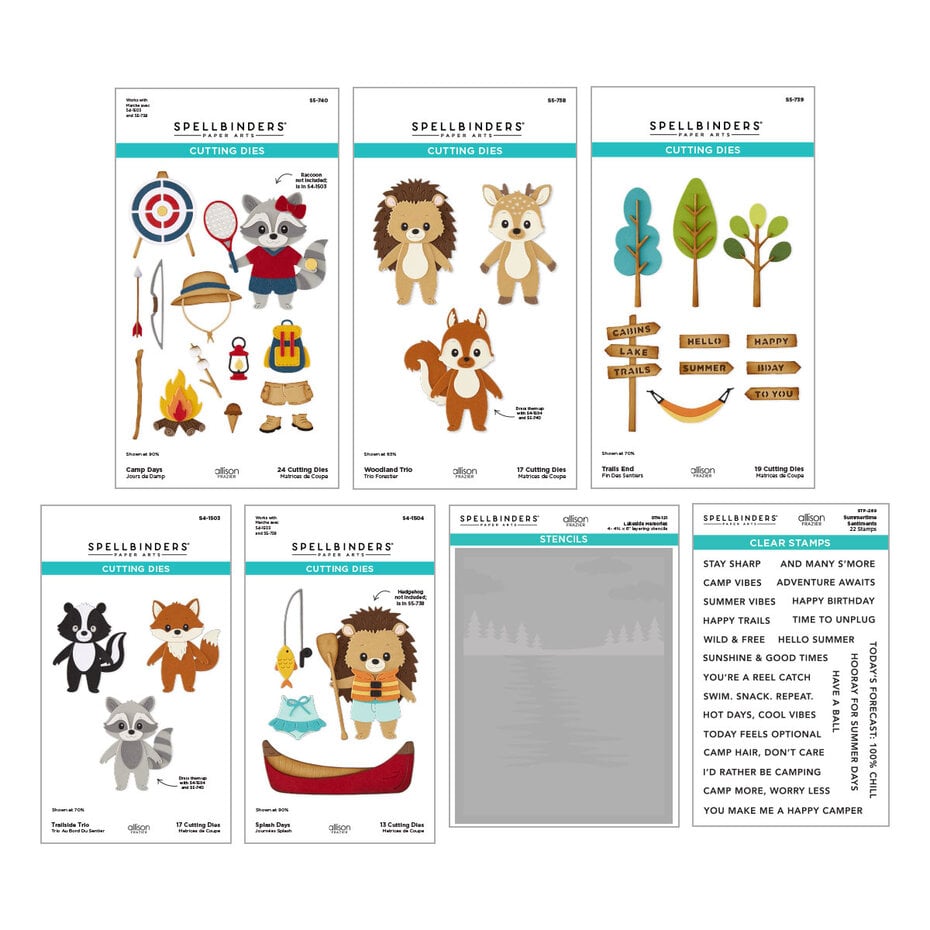 Spellbinders - Summer Camp I Want It All! Bundle by Allison Frazier