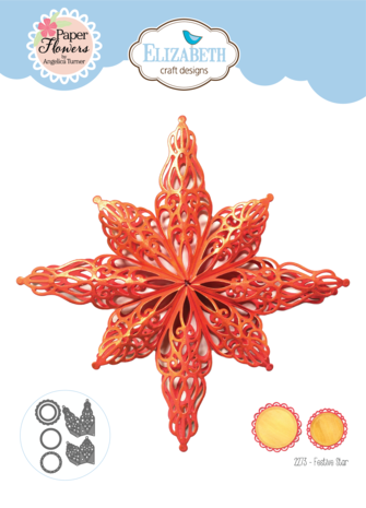 Elizabeth Craft  - Festive Holly Die Festive Star Elizabeth Craft  - Festive Holly Die Festive Star