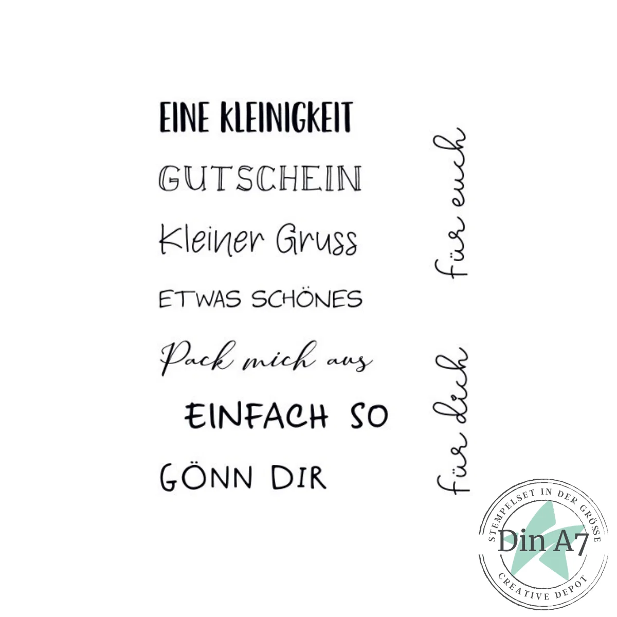 Creative Depot - Stempelset - Pack mich aus