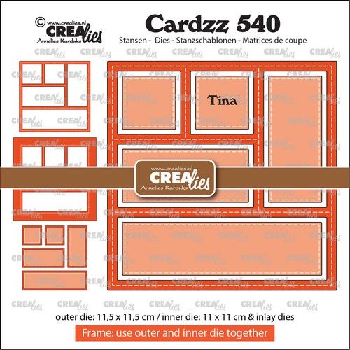 Crealies Cardzz Frame & inlay Tina