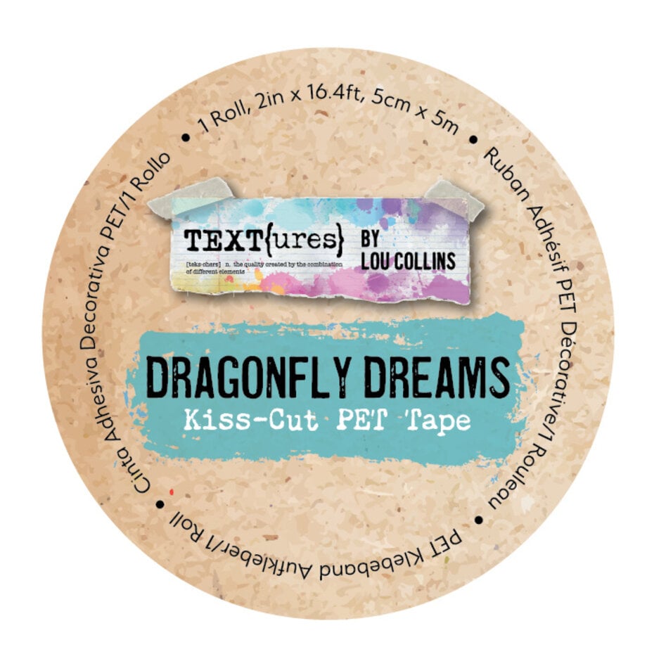 TEXT(ures) - Dragonfly Dreams Kiss-Cut PET Tape by Lou Collins