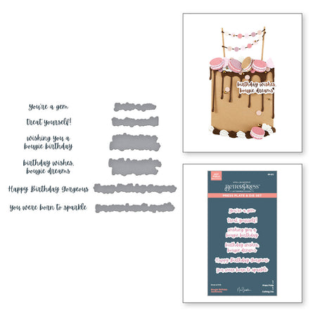 Spellbinders - Bougie Birthday Sentiments Press Plate & Die Set from the Bougie Birthday Collection by Nina Boettcher Spellbinders - Bougie Birthday Sentiments Press Plate & Die Set from the Bougie Birthday Collection by Nina Boettcher