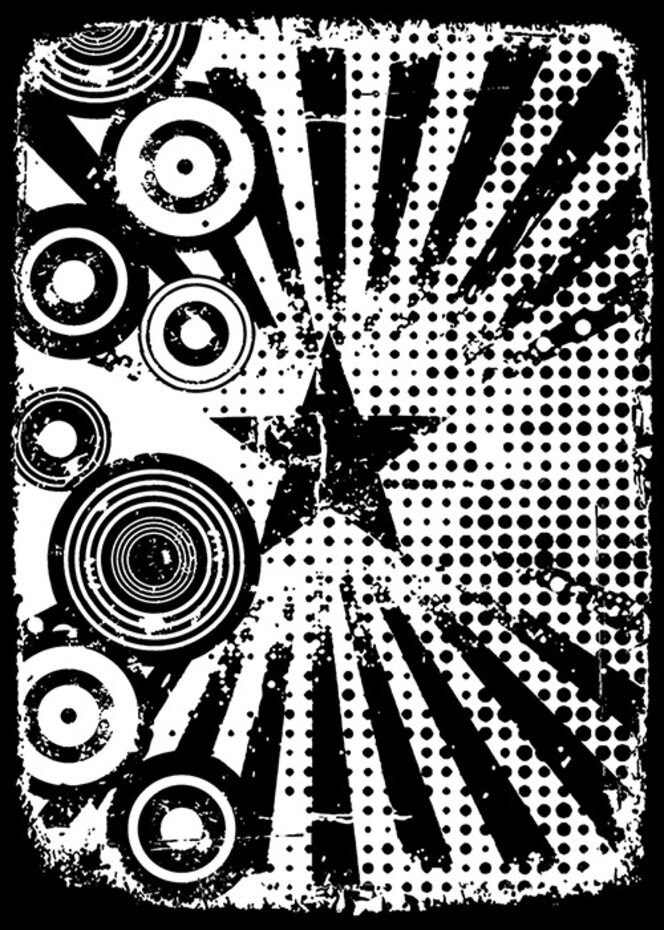 Stampers Anonymous - Retro Carnival Tim Holtz Components Cling Mount Collage Stamp