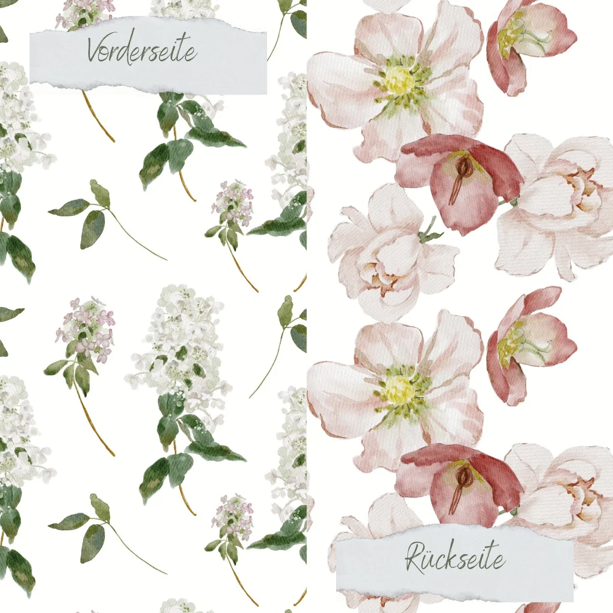 Creative Depot - Designpapier - Gartenblüten - Doppelseitig bedruckt