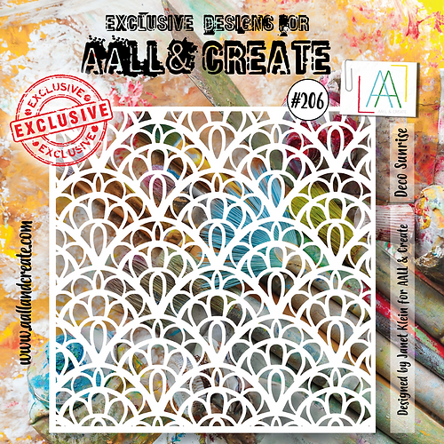 AALL & Create - Stencil 6x6 Inch Deco Sunrise AALL & Create - Stencil 6x6 Inch Deco Sunrise