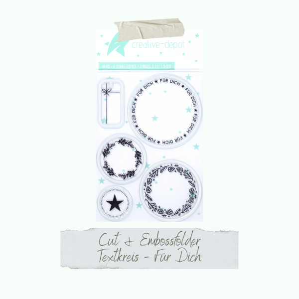 Creative Depot - Cut & Emboss Folder - Textkreis - Für Dich - 11 x 15,5 cm Creative Depot - Cut & Emboss Folder - Textkreis - Für Dich - 11 x 15,5 cm