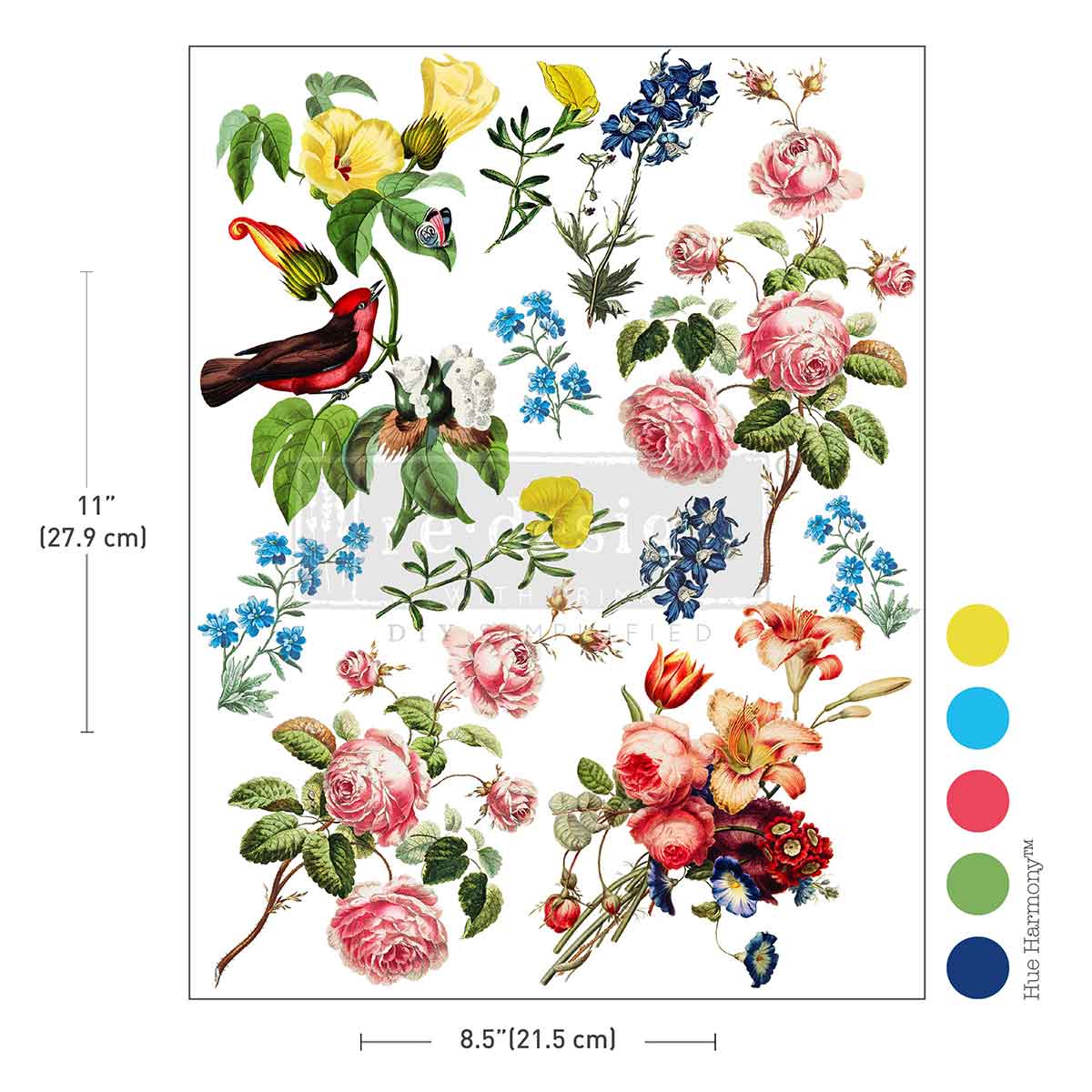 Re-Design - H2O Transfers Single Sheet – Rustic Romance – 1 sheet