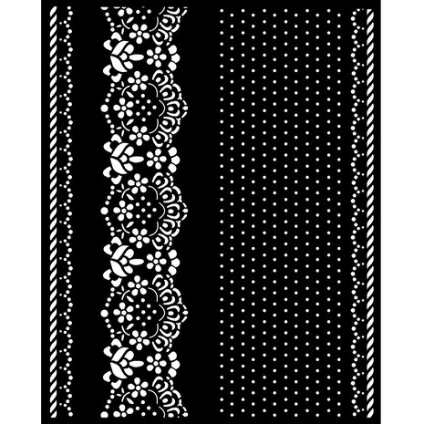 Stamperia - Sunflower Art Thick Stencil 20x25cm Borders and Lace