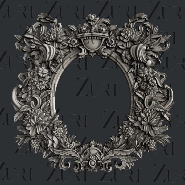 Zuri - Oval Floral Frame