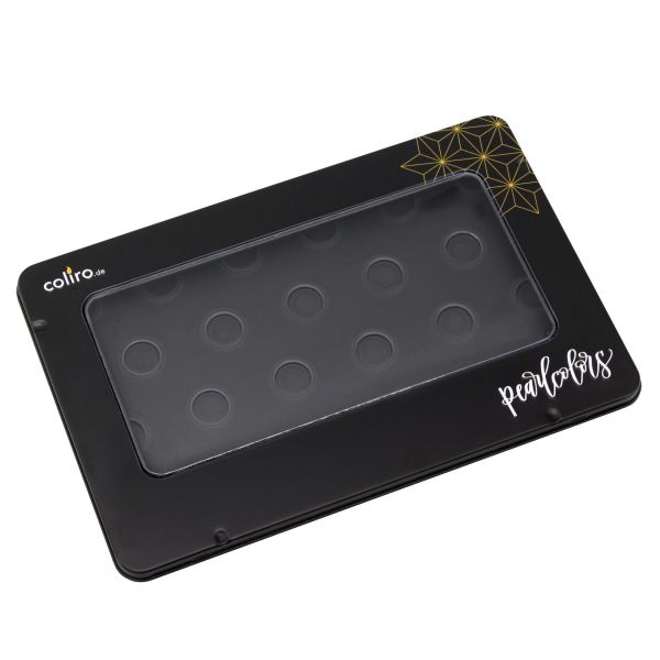 Coliro - Blechkasten für 22 Pearlcolors, schwarz