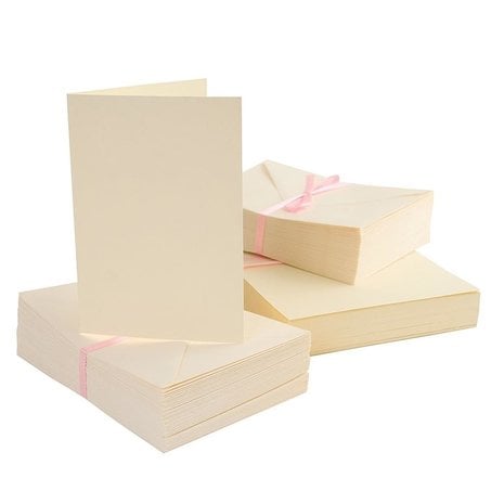 A6 Cards & Envelopes Cream (100pk)