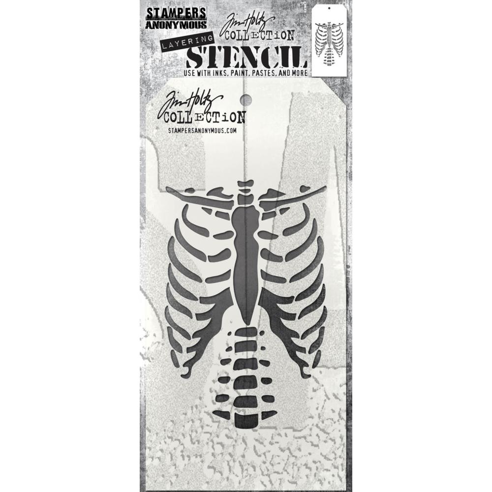 Tim Holtz Layering Stencil - Bones  Tim Holtz Layering Stencil - Bones
