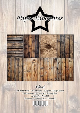 Paper Favourites - Wood A5 Paper Pad