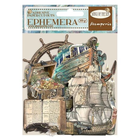 Stamperia - Songs of the Sea Ephemera Sea Sailing Ship and Elements (34pcs)