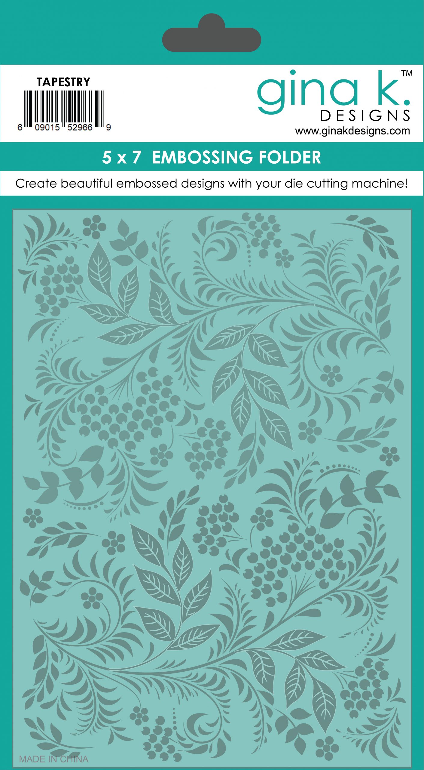 Gina K Designs - EMBOSSING FOLDER- Tapestry