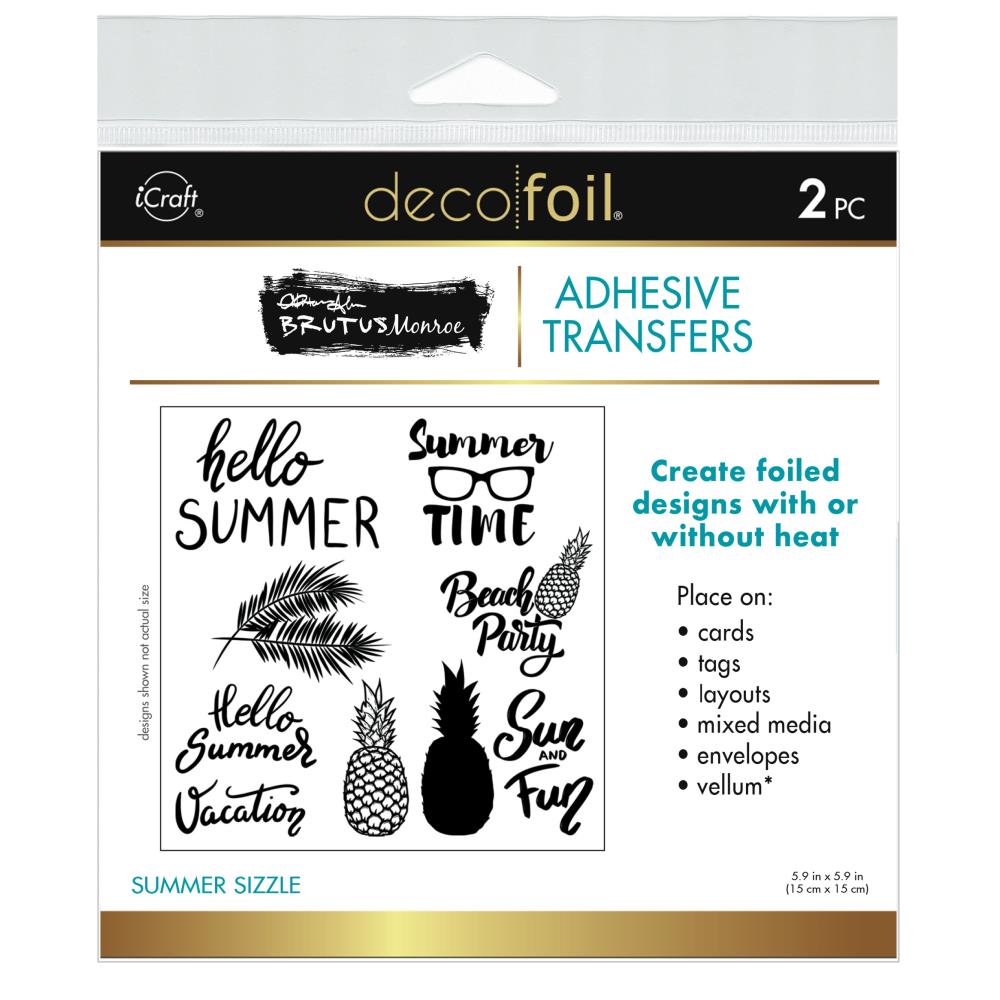 Deco Foil Adhesive Transfer Sheet by Brutus Monroe 5.9"X5.9" - Summer Sizzle Deco Foil Adhesive Transfer Sheet by Brutus Monroe 5.9"X5.9" - Summer Sizzle