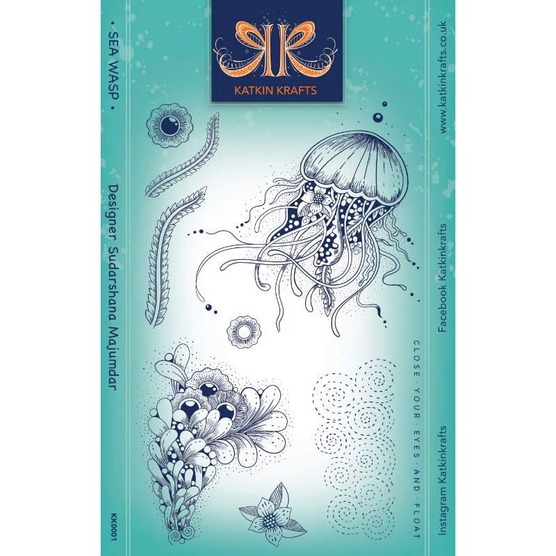 Katkin Krafts Sea Wasp 6 in x 8 in Clear Stamp Set Katkin Krafts Sea Wasp 6 in x 8 in Clear Stamp Set