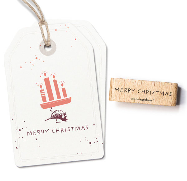 cats on appletrees - Stempel Merry Christmas 7