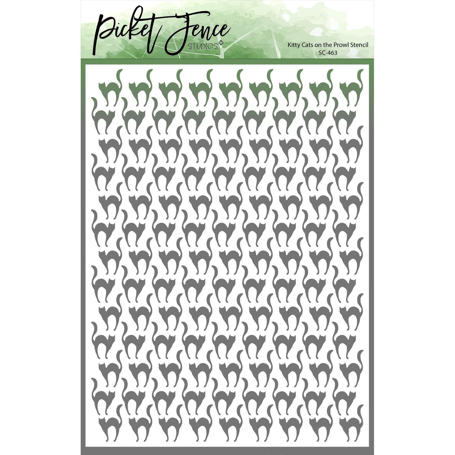 Picket Fence - Kitty Cats on the Prowl 6x8 Stencil Picket Fence - Kitty Cats on the Prowl 6x8 Stencil