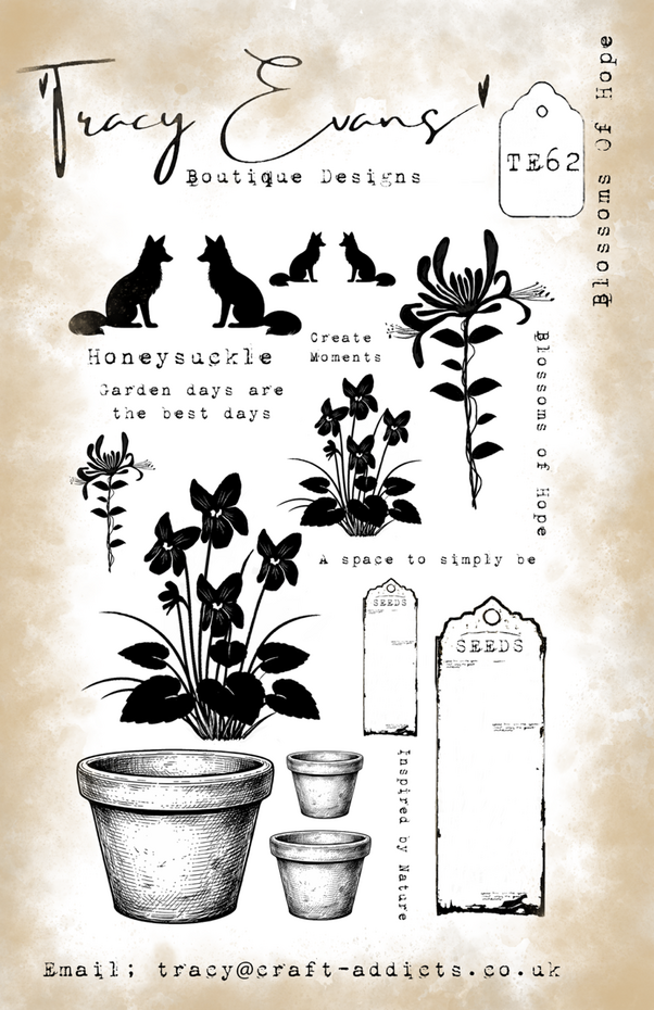 Tracy Evans - Blossoms Of Hope A5 Stamp